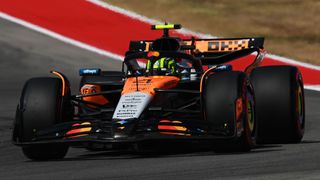 Lando Norris of Great Britain driving the (4) McLaren MCL39 Mercedes on track during practice ahead of the F1 Grand Prix of United States at Circuit of The Americas on October 17, 2025 in Austin, Texas. 