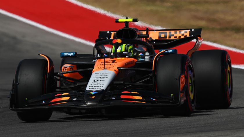 Lando Norris of Great Britain driving the (4) McLaren MCL39 Mercedes on track during practice ahead of the F1 Grand Prix of United States at Circuit of The Americas on October 17, 2025 in Austin, Texas. 