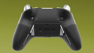 Rear shot of the Nacon Revolution X Unlimited Controller against a green background