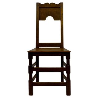 Antique Oak Ecclesiastical Side Chair