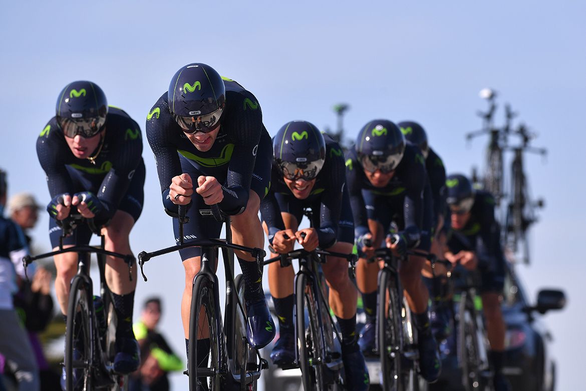 Movistar in the opening stage of Tirreno-Adriatico