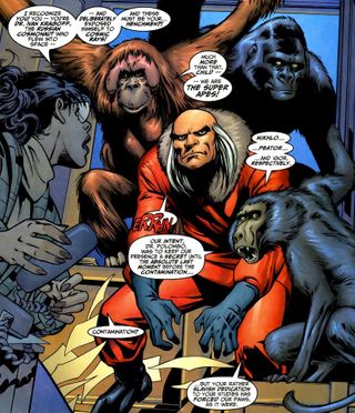 Red Ghost and the Super-Apes explaining their origin