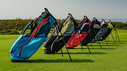 How To Choose A Golf Bag - Ping golf bags in a line