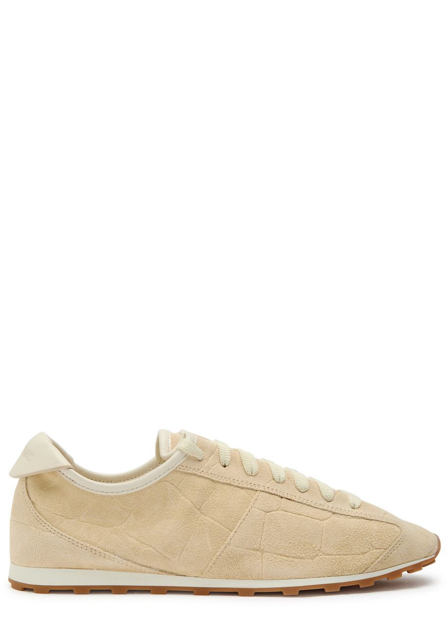 Les Tennis Textured Suede Sneakers
