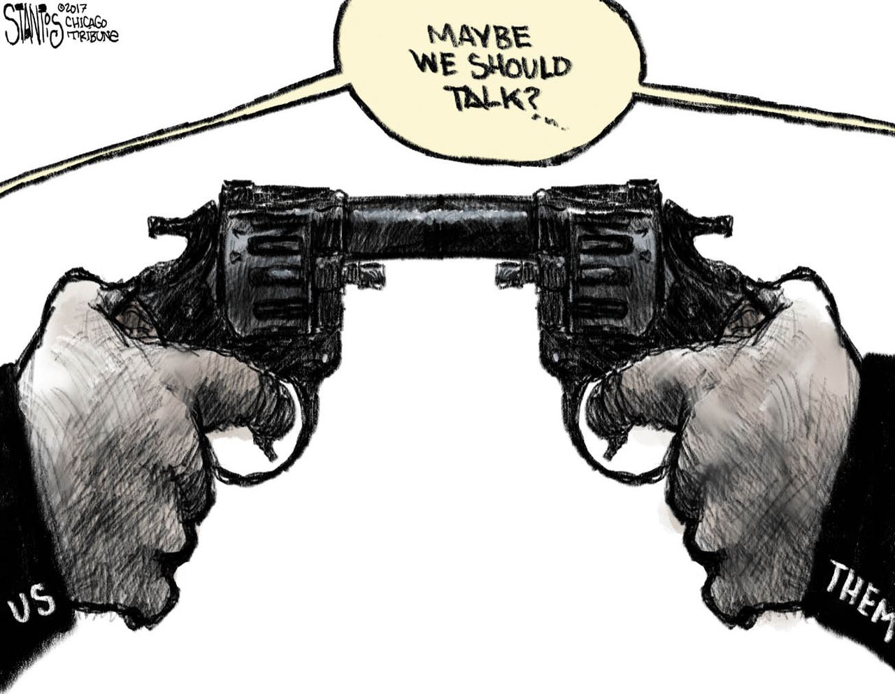 Political cartoon U.S. Congress baseball shooting Political partisanship