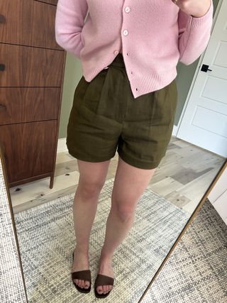 Reformation Mason Linen Shorts