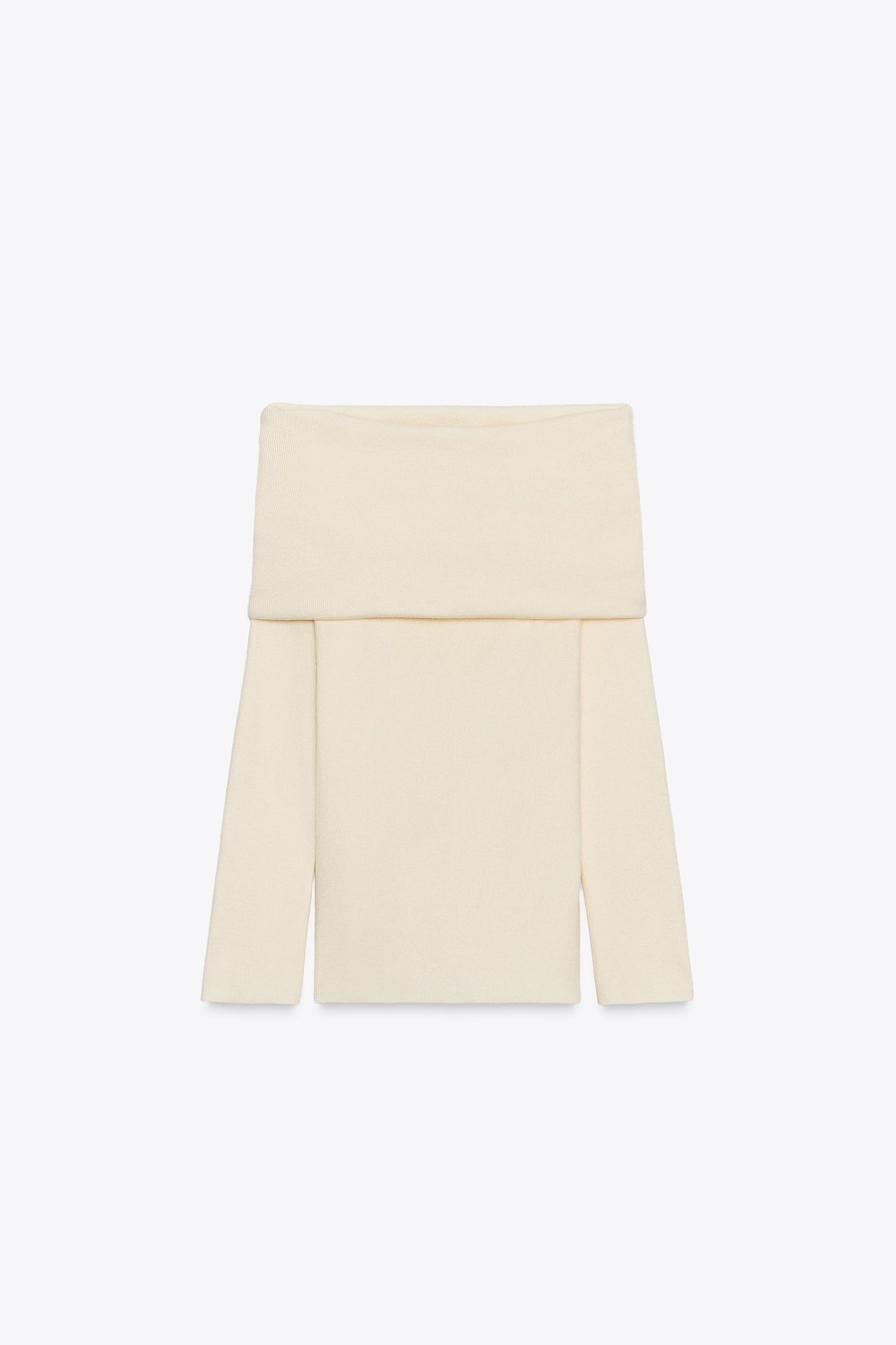 Ruched Strapless Knit Top