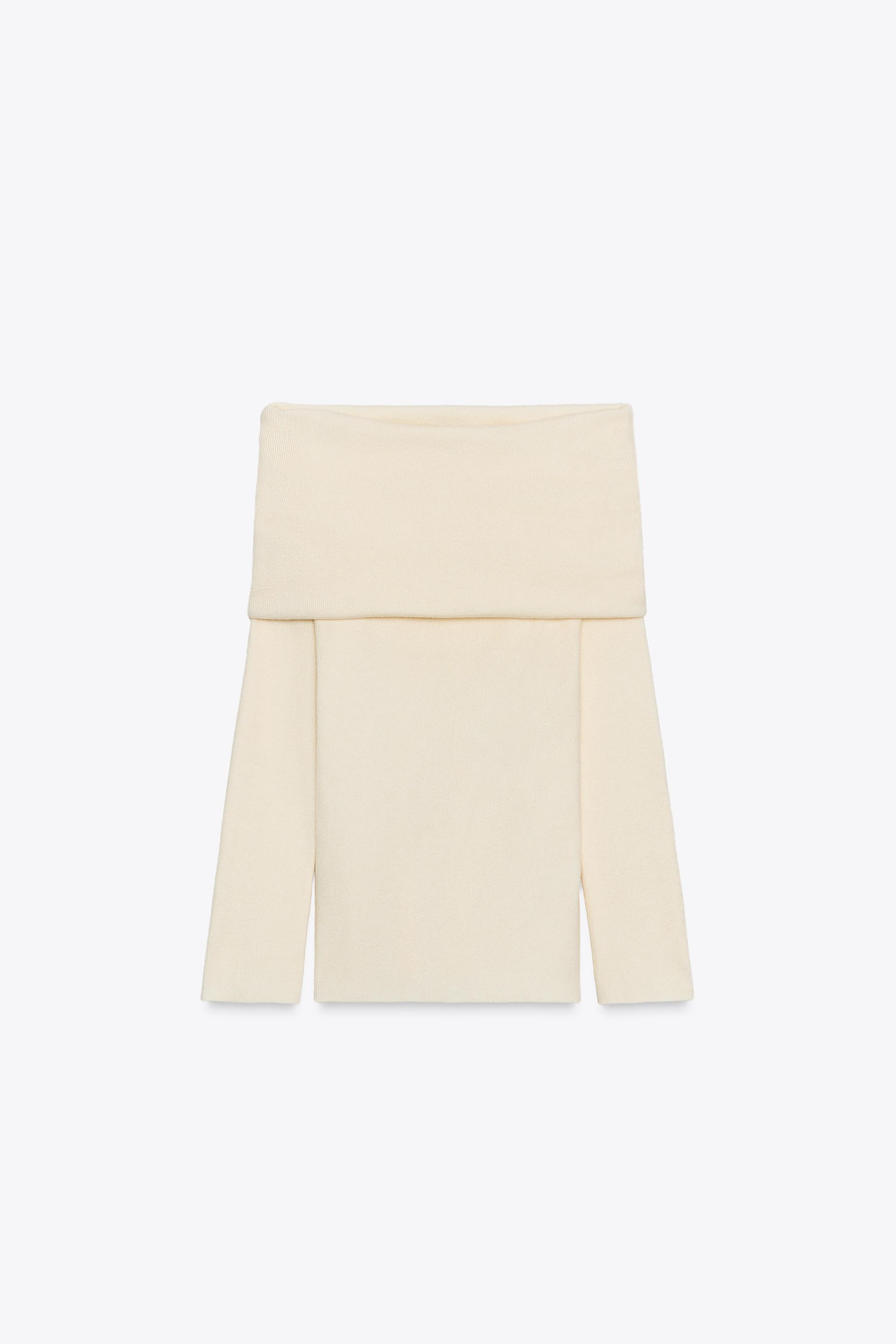 Ruched Strapless Knit Top