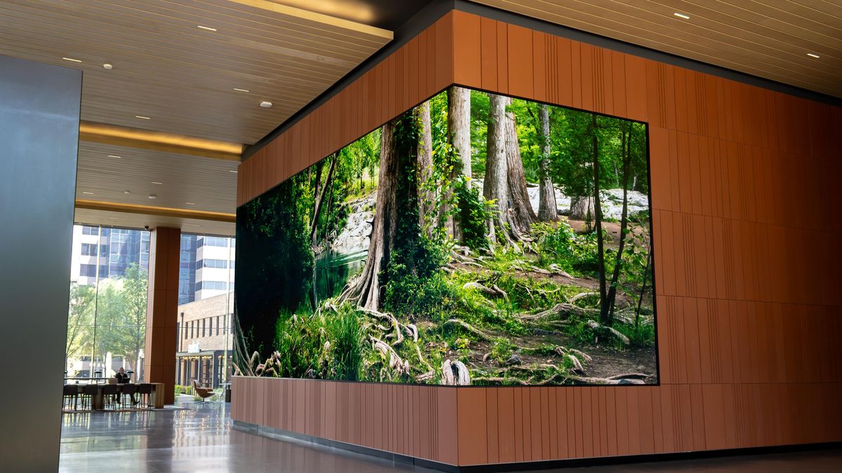 The video wall in The QUAD. 