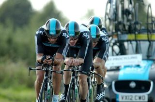 Team Sky was the last team to take on the Valkenberg course
