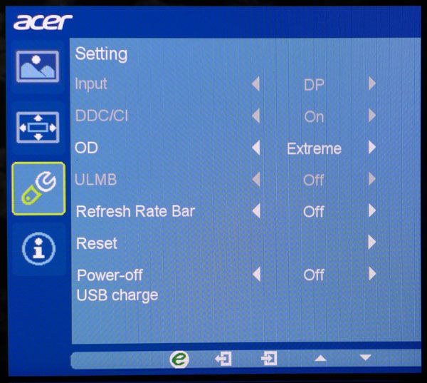 Acer XB270HU OSD Setup And Calibration