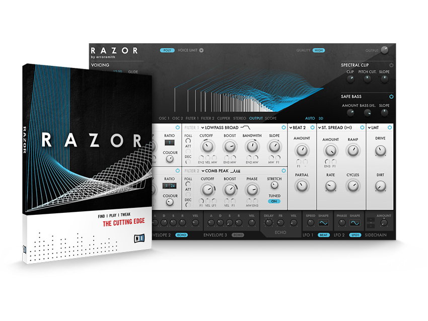 Razor works in Reaktor 5 or the free Reaktor Player.