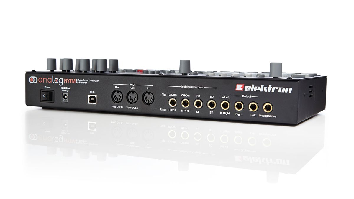 Each instrument type has its own output. There's also an audio input for processing external audio sources through the compressor