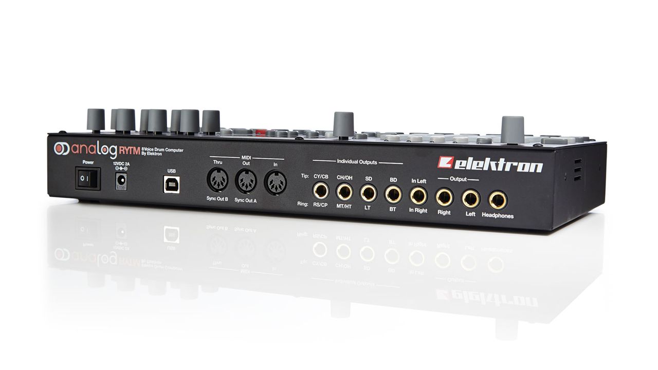 Each instrument type has its own output. There's also an audio input for processing external audio sources through the compressor