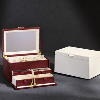 Quinn Jewelry Box against a gray background. 