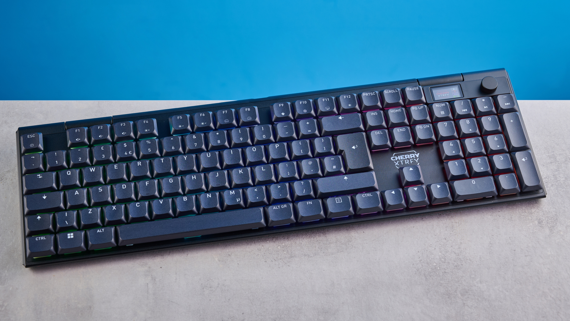 A black Cherry XTRFY MX 10.1 Wireless mechanical keyboard