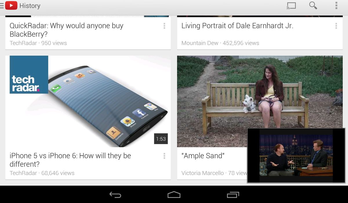 YouTube Android update brings inapp multitasking, playlist searches