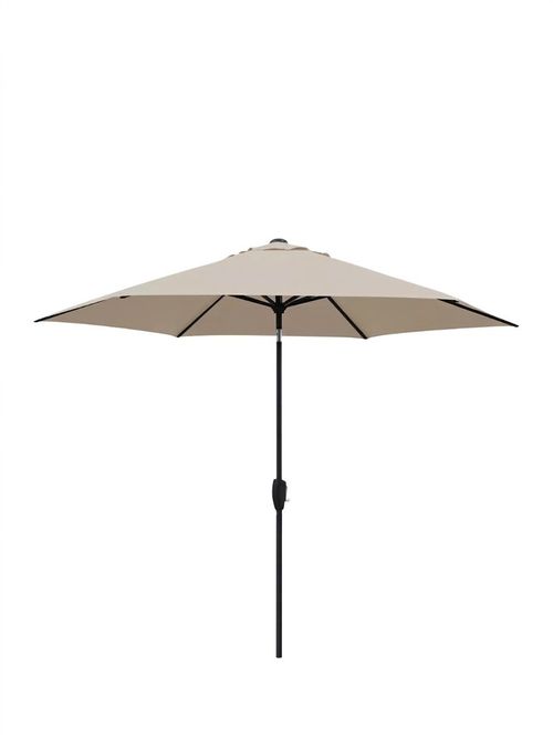 Aluminium 3m Wind-Up Round Parasol