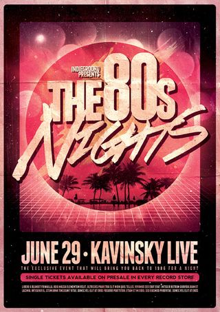 flyer templates: 80s