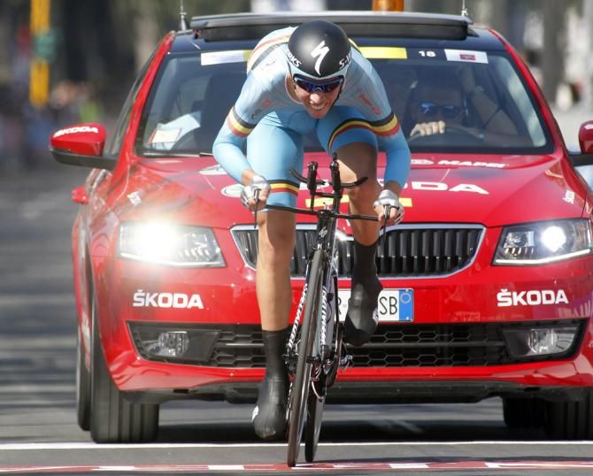 Igor Decraene (Belgium) on his gold medal-winning ride in the junior men's time trial world championship