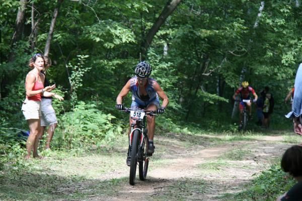 Kim Eppen (Mercy-Specialized) may hail from Iowa City, IA but she is cheered on by WORS spectators as a local favorite.