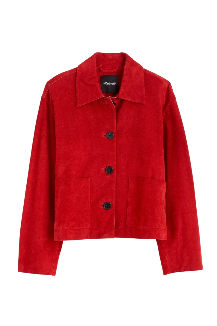 MW, Boxy-Crop Jacket in Suede