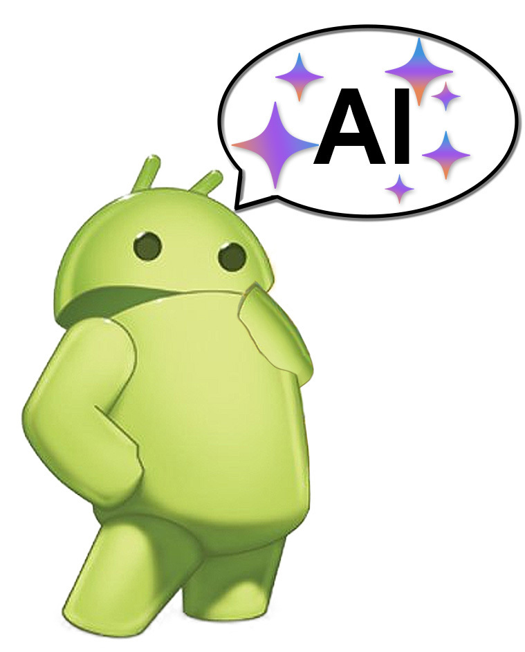 Lloyd with an AI thought bubble.