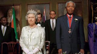 The Queen At A Banquet In Cape Town, South Africa