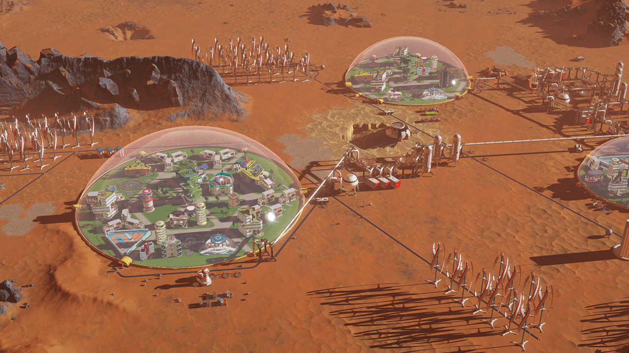 Still from the video game Surviving Mars.