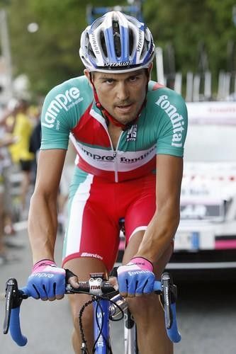 Marzio Bruseghin (Lampre-Fondital) totally focused on the job.