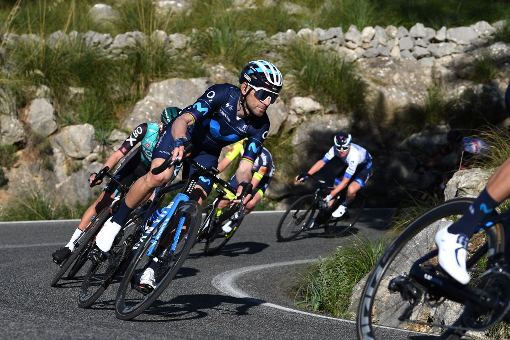 LLOSETA SPAIN JANUARY 28 Alejandro Valverde Belmonte of Spain and Movistar Team competes during the 31st Challenge Ciclista Mallorca 2022 Trofeo Serra De Tramuntana a 1589km race from Lloseta to Lloseta ChallengeMallorca on January 28 2022 in Lloseta Spain Photo by Tim de WaeleGetty Images