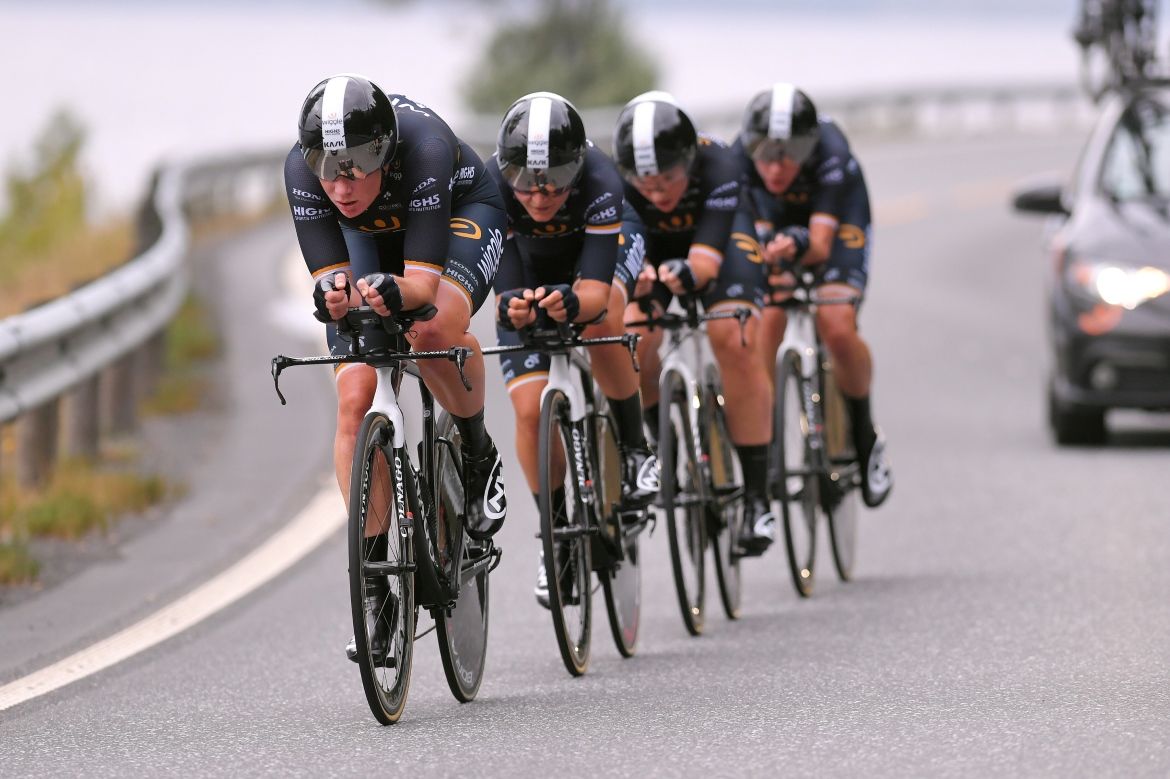 Kirsten Wild leads Wiggle High5 in the Ladies Tour of Norway TTT