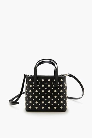 Studded Faux Leather Crossbody Bag