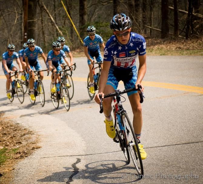 Ethan Reynolds out on a team ride - Hot Tubes Development Cycling Team.