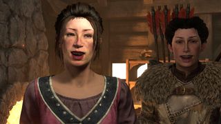 Two nord women smiling at camera