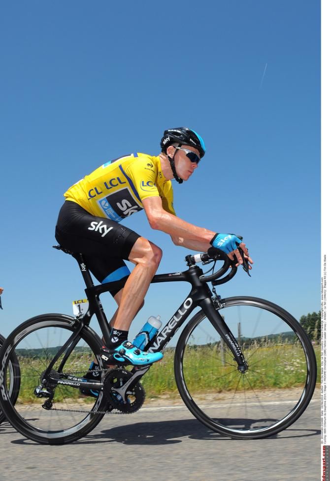 Chris Froome (Team Sky) in yellow