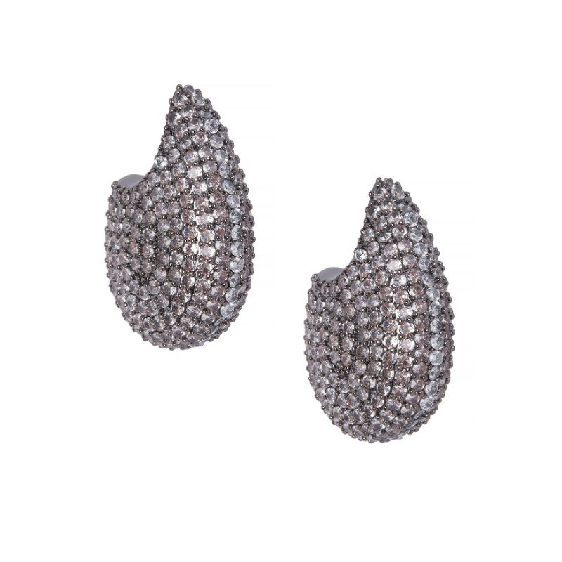 crystal seashell earrings