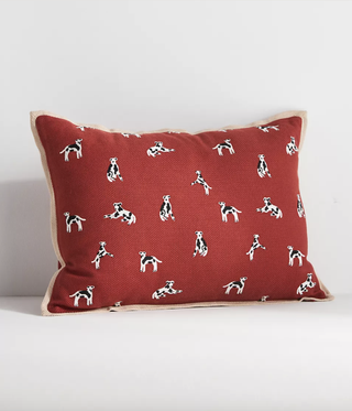 Monroe pillow with dog motifs from Anthropologie.