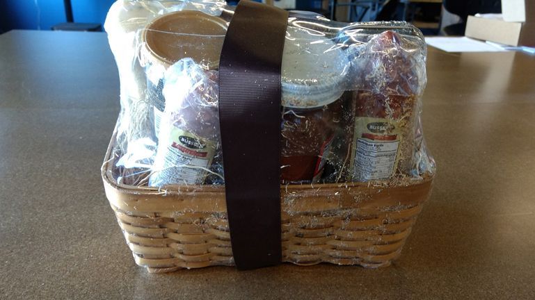 Some of the sawdust packing was coming out of a hole in the igourmet basket.