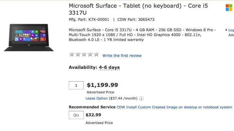 Microsoft Surface 256GB