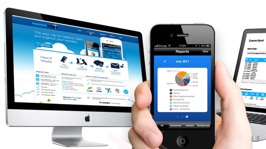Expense Magic on desktop and mobile