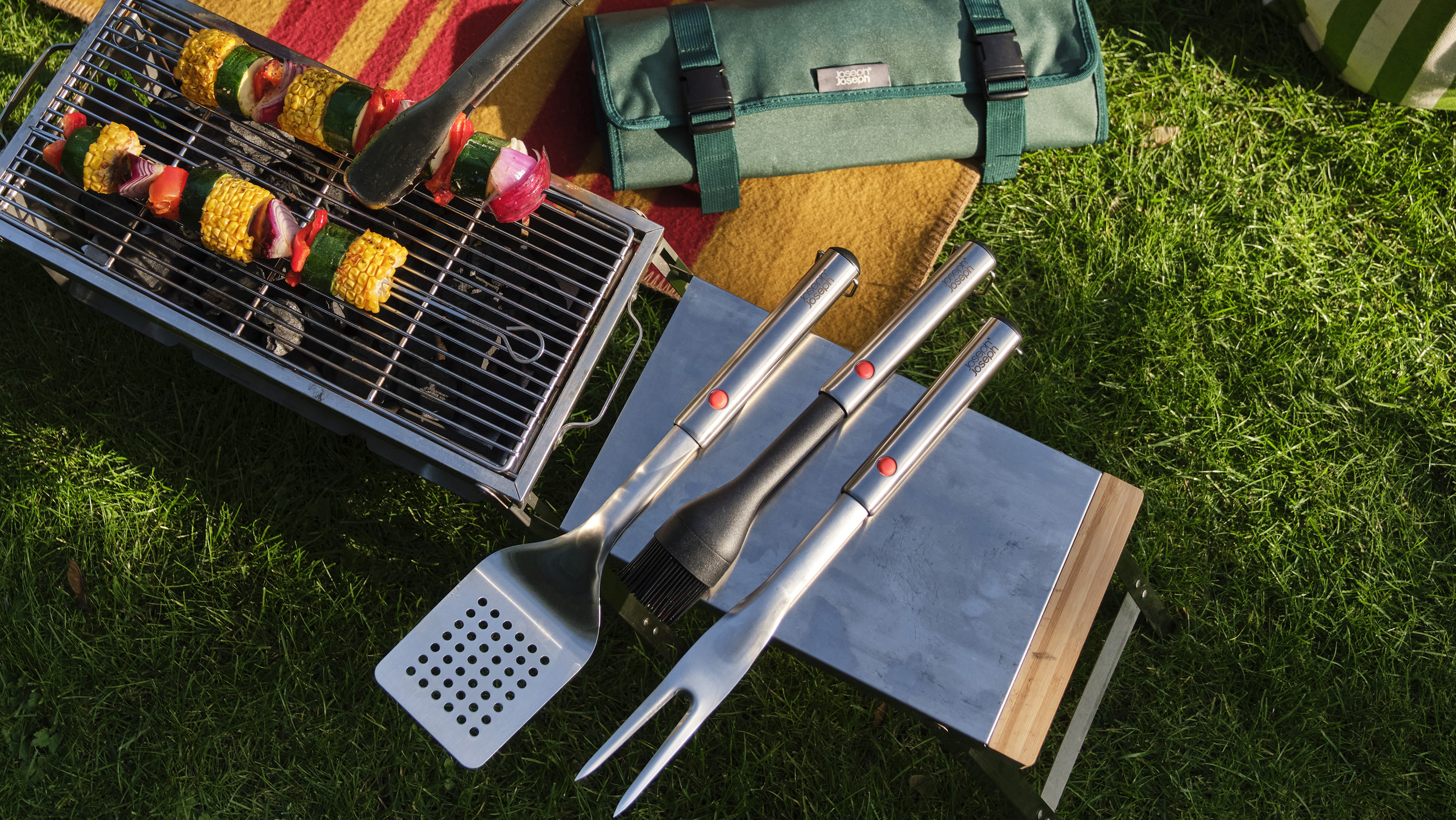 Joseph Joseph bbq tools in garden