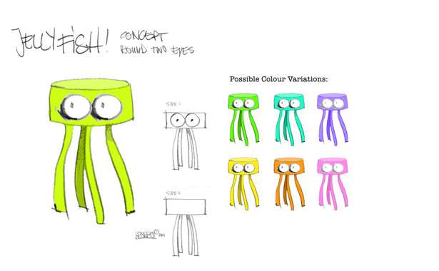 Derrick The Deathfin concept drawing