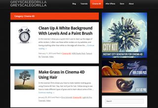 Greyscalegorilla features a wealth of Cinema 4D tutorials