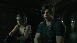 Jill Valentine and Leon S. Kennedy in Resident Evil: Death Island
