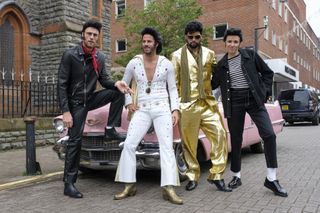 All shook up! Jamie and Freddie become Elvis in A League Of Their Own Road Trip: From Dingle To Dover.