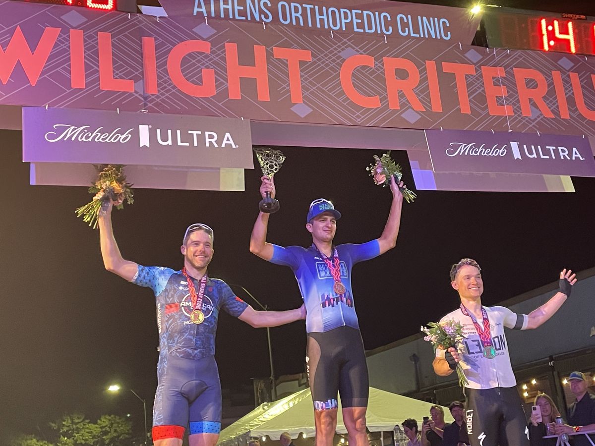 Danny Summerhill (left) has been second at Athens Twilight Criteriium three times, and when he races there in 2025 he&#039;ll be teammates with Robin Carpenter (left), who was third in 2023