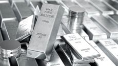 Silver bars and silver coins