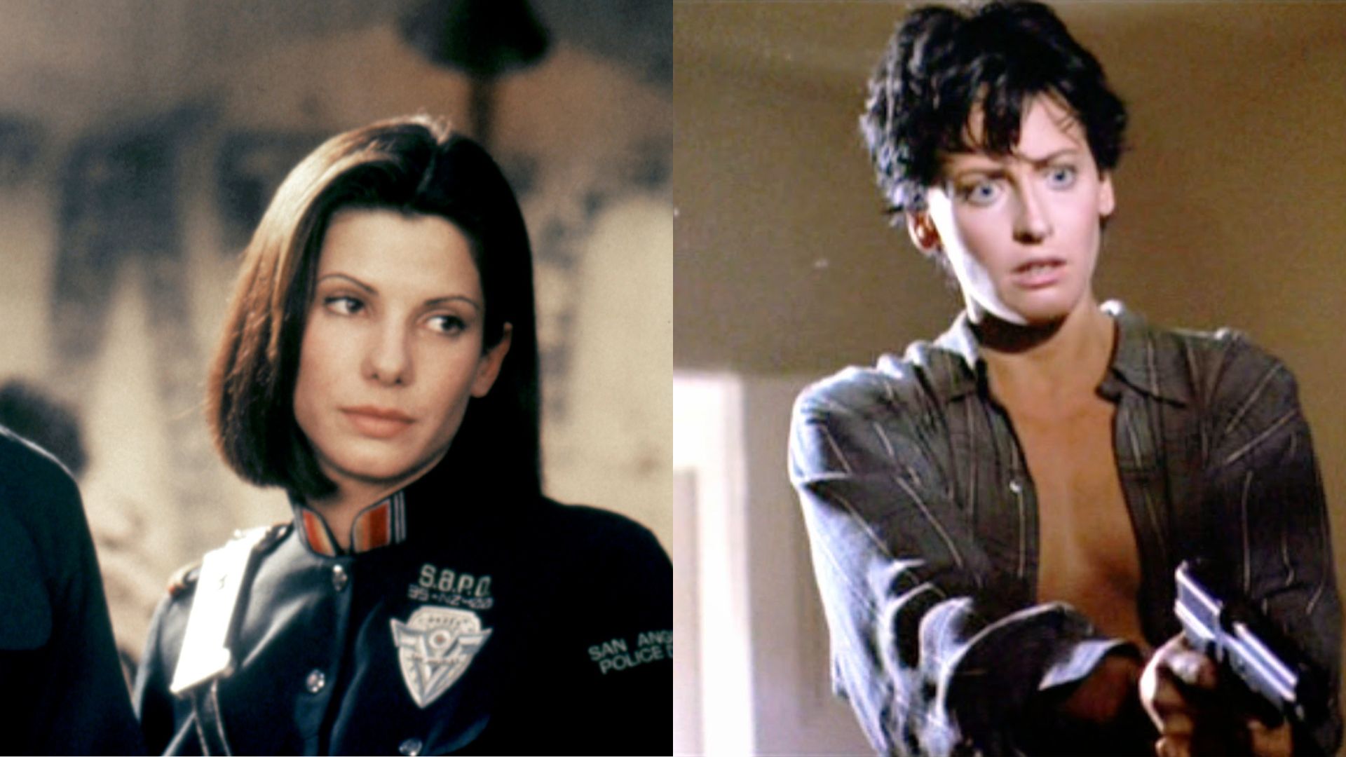 Sandra Bullock on the left and Lori Petty on the right