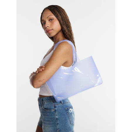 No Boundaries Women's Jelly Tote Bag, Clear